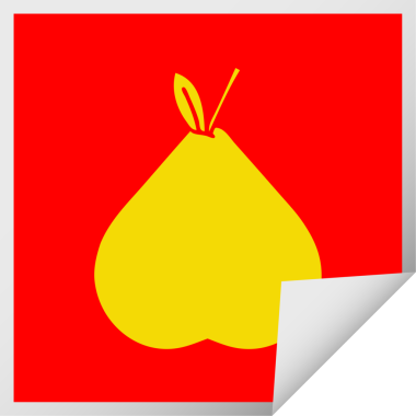 Bir insan tarafından çizilmiş yeşil bir armut karikatürü.