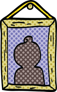 Bir insan tarafından çizilmiş, çizgi roman tarzı karikatür.