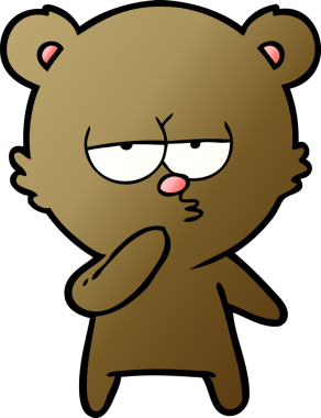 Bir insan tarafından çizilmiş bir çizgi film karakteri.