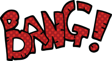 bir insan tarafından çizilmiş çizgi roman tarzı çizgi film patlama sembolü