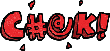 karikatür bir insan tarafından çizilmiş küfür