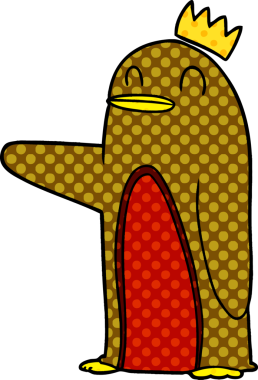 Bir insan tarafından çizilmiş robin çizgi filmi.