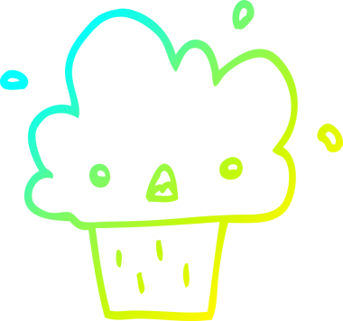 Soğuk gradyan çizgisi bir insan tarafından çizilmiş bir kek.