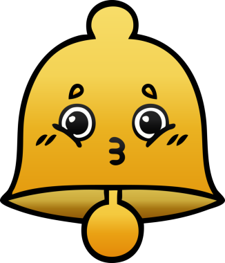 bir insan tarafından çizilmiş bir çanın gölgelenmiş karikatürü