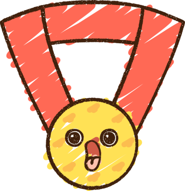 Bir insan tarafından çizilen Birincilik Tebeşiri