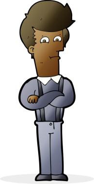 Bir insan tarafından çizilmiş rahatsız bir adam.