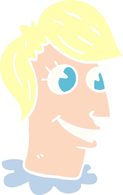 Bir insan tarafından çizilmiş insan kafası.