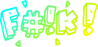 Bir insan tarafından çizilmiş bir çizgi filmin soğuk gradyan çizimi.