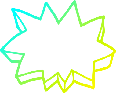 Bir insan tarafından çizilen dekoratif bir yıldız elementinin soğuk gradyan çizimi