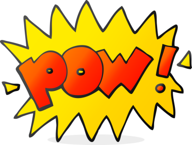 Bir insan tarafından çizilmiş serbest çizim pow sembolü