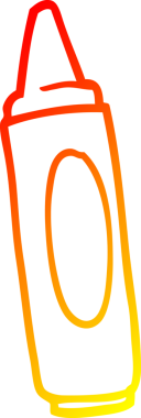 Bir insan tarafından çizilmiş karikatür boyama kaleminin sıcak eğimli çizimi