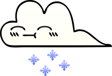 Bir insan tarafından çizilen kar bulutunun gölgeli çizimi