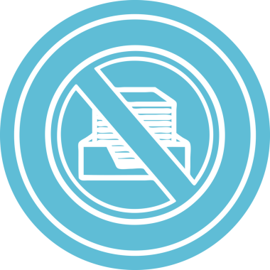 bir insan tarafından çizilmiş dairesel simgesiz ofis simgesi