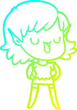 Bir insan tarafından çizilmiş soğuk gradyan çizgi çizimi.