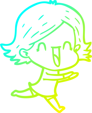 Bir insan tarafından çizilmiş mutlu bir karikatür çizimi.