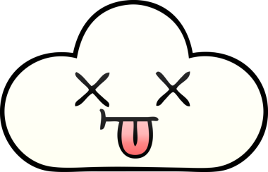 Bir insan tarafından çizilmiş beyaz bulutun gölgelenmiş çizimi