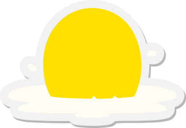 Bir insan tarafından çizilmiş bir yumurta etiketi.