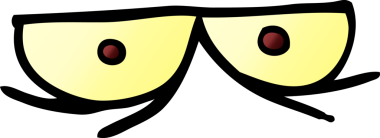 Bir insan tarafından çizilmiş ürkütücü karikatür gözleri.