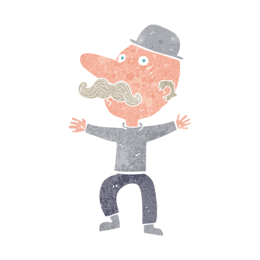 bir insan tarafından çizilmiş zengin bir adam.