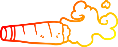 Bir insan tarafından çizilmiş puro içen bir çizgi çizginin sıcaklığı