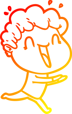 Bir insan tarafından çizilmiş mutlu bir adamın çizgi çizimi.