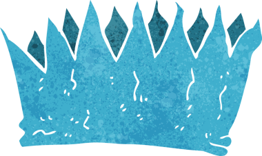 Bir insan tarafından çizilmiş karikatür kağıdı taç.