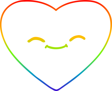 gökkuşağı gradyanı çizimi bir çizgi çizgi mutlu aşk kalbi bir insan tarafından çizilmiş