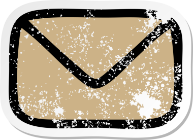 Bir insan tarafından çizilmiş şirin bir karikatür kağıdının sıkıntılı çıkartması.