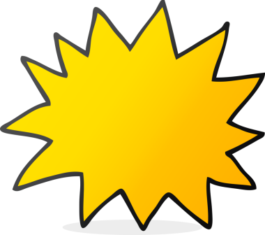 Bir insan tarafından çizilmiş basit bir patlama sembolü.