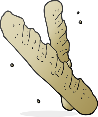 Bir insan tarafından çizilmiş serbest çizim karikatür ekmeği