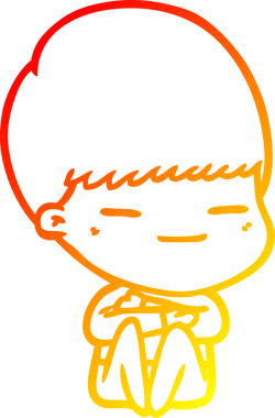 Bir insan tarafından çizilmiş kendini beğenmiş bir çizgi film karakteri çizimi.