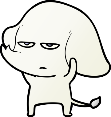 Bir insan tarafından çizilmiş kızgın bir fil.