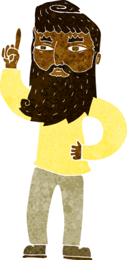 Bir insan tarafından çizilmiş bir fikri olan çizgi film adamı.