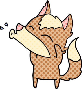 Bir insan tarafından çizilmiş uluyan kurt çizgi filmi.