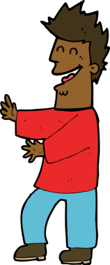 Bir insan tarafından çizilmiş gülen adam.