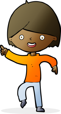 Bir insan tarafından çizilmiş çizgi filmci.