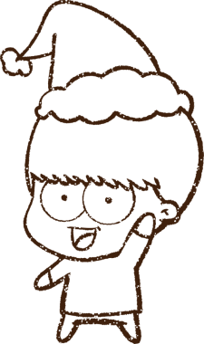 Bir insan tarafından çizilmiş Noel Adamı Kömürü