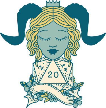 Retro Dövme Biçimi Bir insan tarafından çizilmiş doğal yirmi zar atışıyla düzenleme