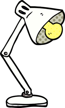 Bir insan tarafından çizilmiş karalama ofis lambası.