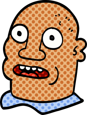 Bir insan tarafından çizilmiş bir adamın kafasının karalaması.