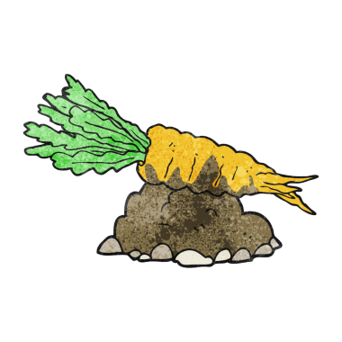 Bir insan tarafından çizilmiş serbest dokuma havucu.