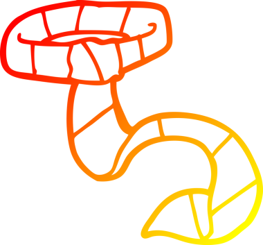 Bir insan tarafından çizilmiş çizgili bir çizgi çizginin sıcak gradyan çizgisi