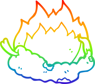 gökkuşağı gradyanı çizimi bir insan tarafından çizilmiş sıcak kırmızı biber