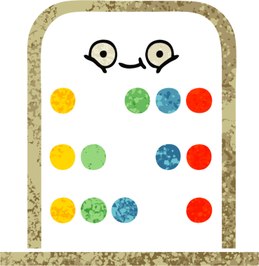 Bir insan tarafından çizilmiş abaküsün retro illüstrasyon tarzı karikatürü