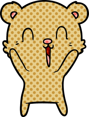 Bir insan tarafından çizilmiş bir çizgi film karakteri.