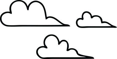 Bir insan tarafından çizilmiş bir fırtına bulutu çizimi