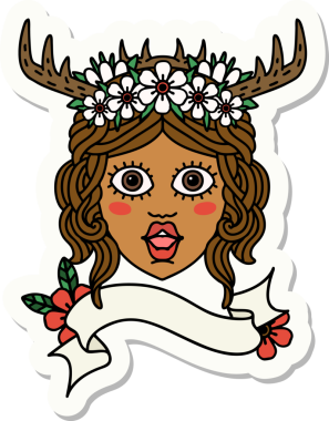 Bir insan tarafından çizilmiş insan bir Druid çıkartması.