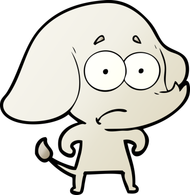 bir insan tarafından çizilmiş belirsiz bir fil.