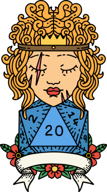 Retro Dövme Tarzı İnsan Barbarlığı Bir insan tarafından çizilmiş 20 zar ile