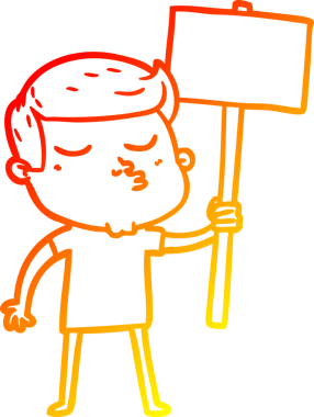 Bir insan tarafından çizilmiş işaretle somurtan bir çizgi film mankeni çizimi.